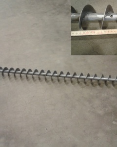 Tube auger 102mm reinforced for hopper T150 pushing M&M